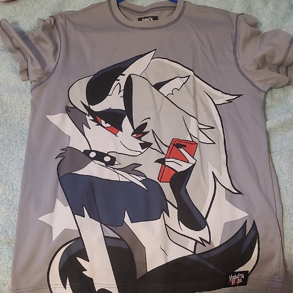 Gray Graphic T-Shirt with Loona Design